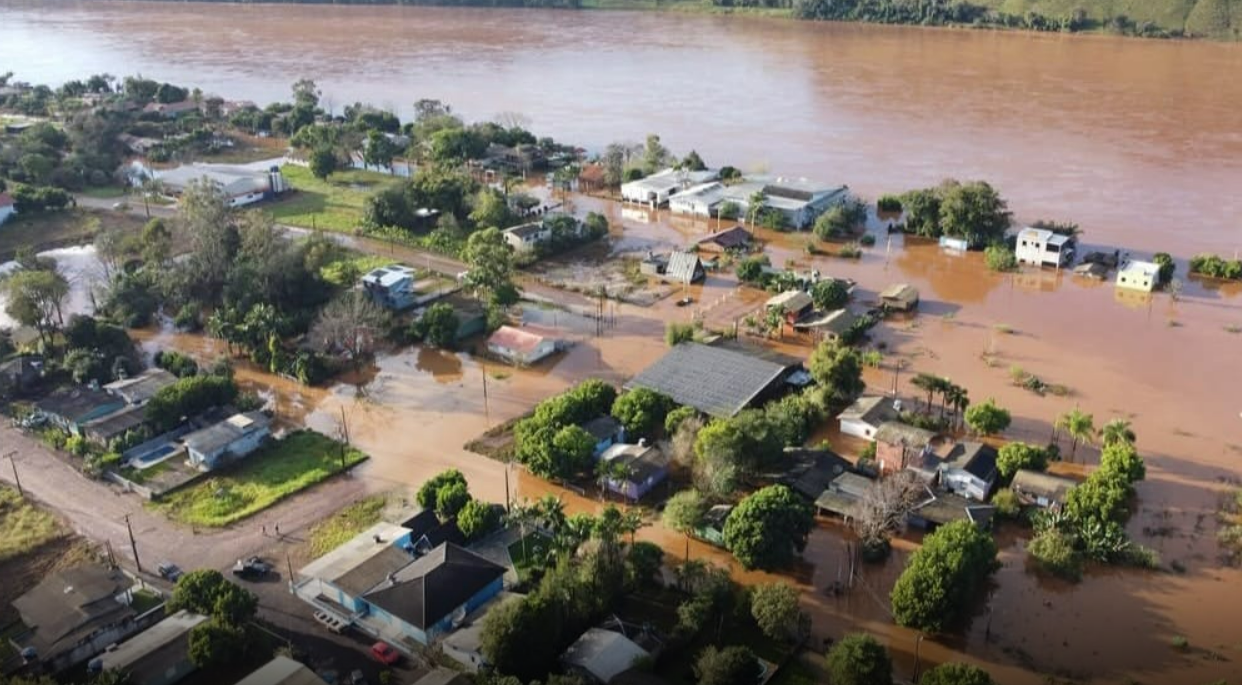 Defesa Civil monitora cheia do Rio Uruguai em Palmitos e mantém alerta para novas chuvas