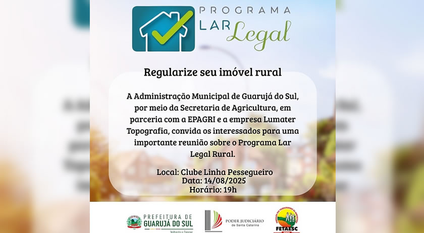 Município promove reunião sobre o Programa Lar Legal Rural na Comunidade de Linha Pessegueiro