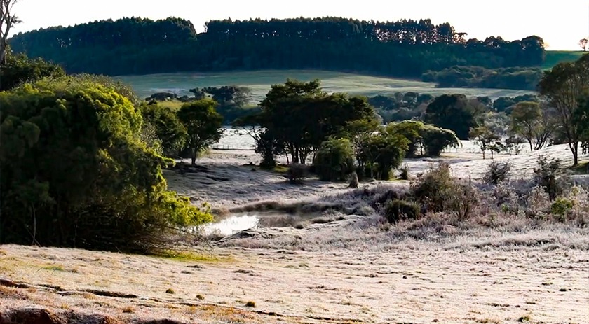 Massa de ar frio atua em SC e derruba temperaturas