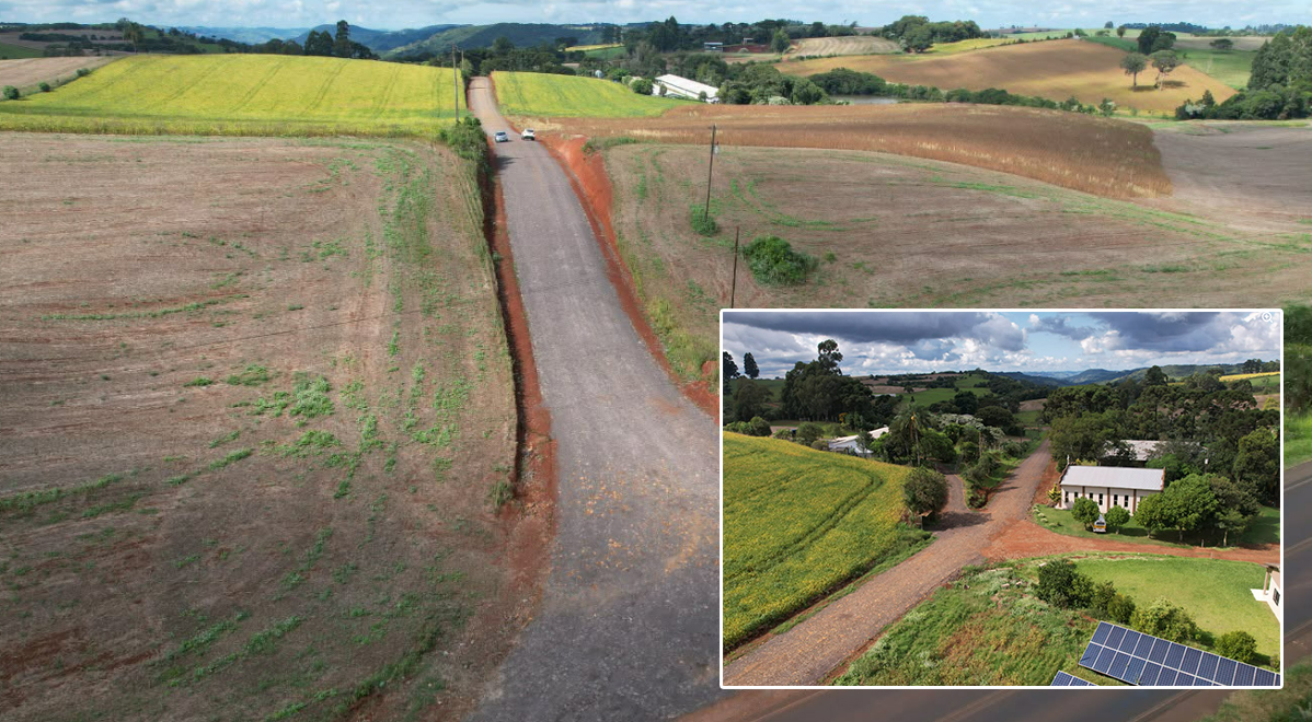 Prefeitura conclui calçamento em frente à Escola da Linha Sede Marina