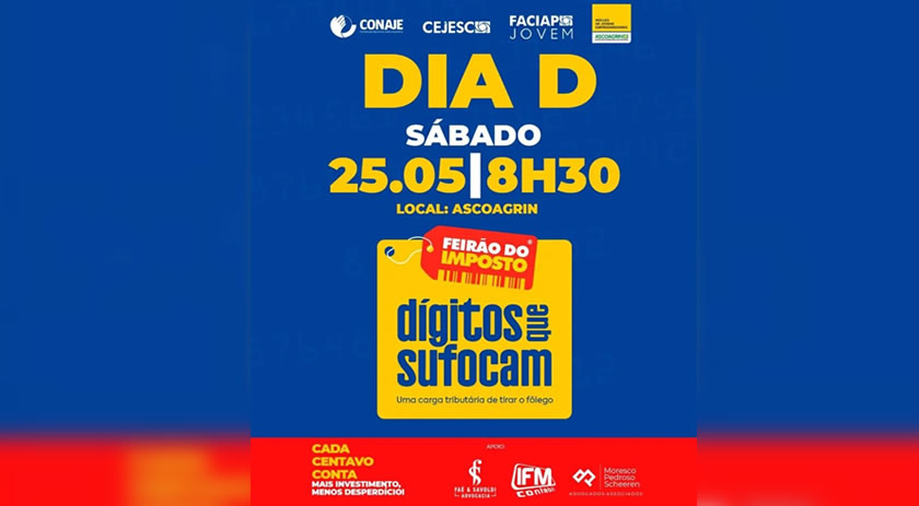 “Dia D” do feirão do imposto será realizado neste sábado (25)