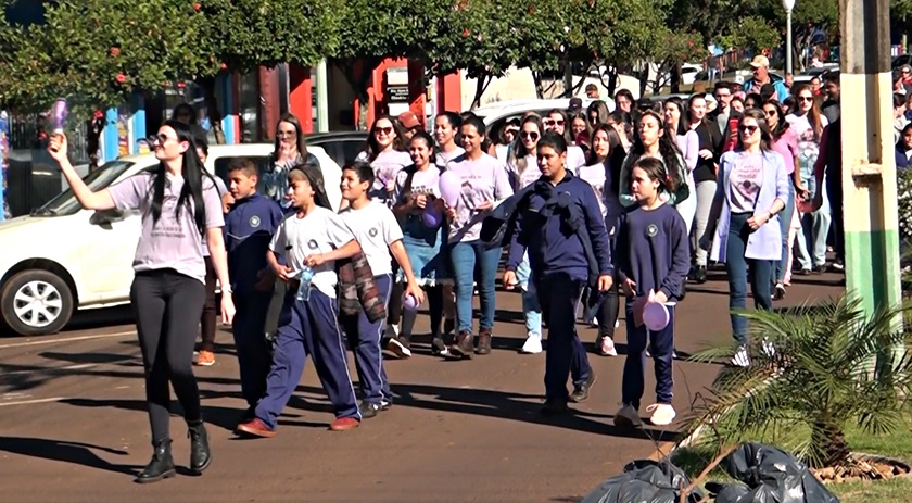 Segunda caminhada do “Agosto Lilás” é realizada no município