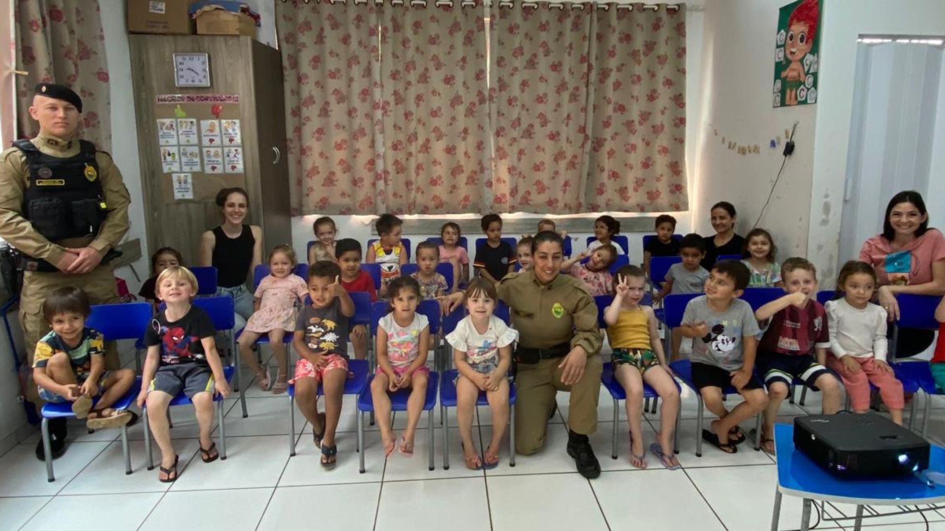 Semana Nacional do Trânsito: Polícia Militar realiza palestras educativas nas creches municipais