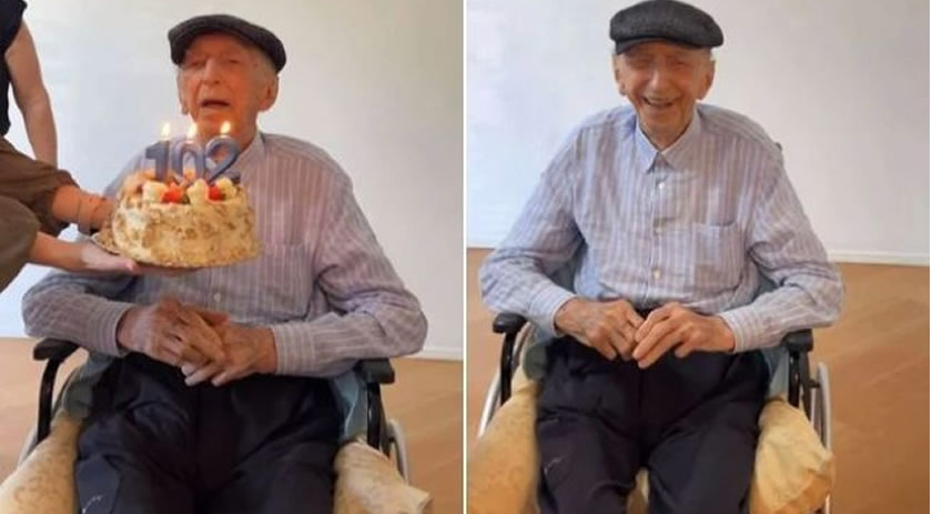 Funcionário mais antigo do mundo ganha festa surpresa dos colegas