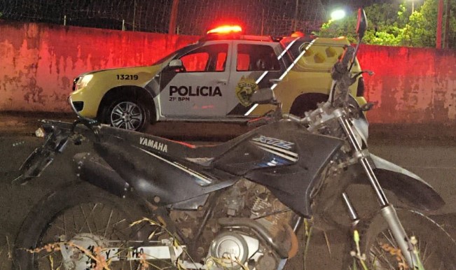 Polícia Militar recupera motocicleta furtada