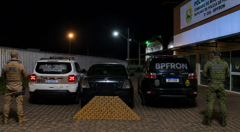 BPFron e PMSC prendem duas mulheres com 114 kg de maconha