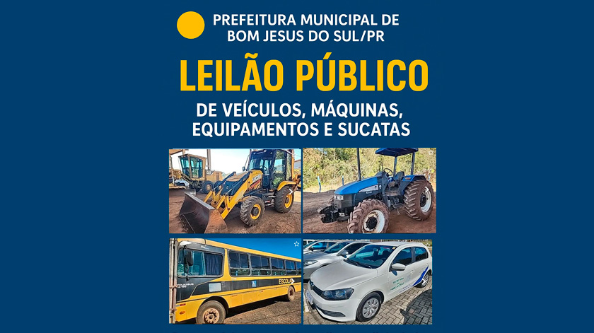 Município promove leilão online de bens inservíveis