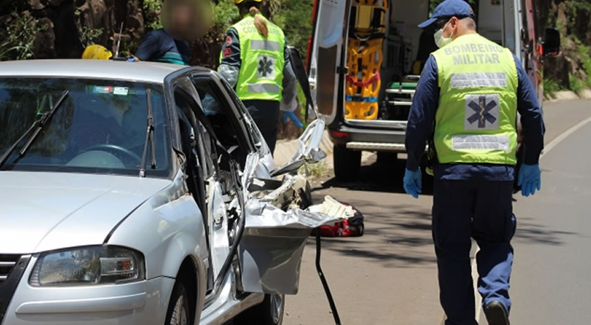 Duas pessoas ficam feridas após acidente na BR 282