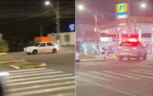 Homem é preso após jogar carro contra policiais e fugir em alta velocidade