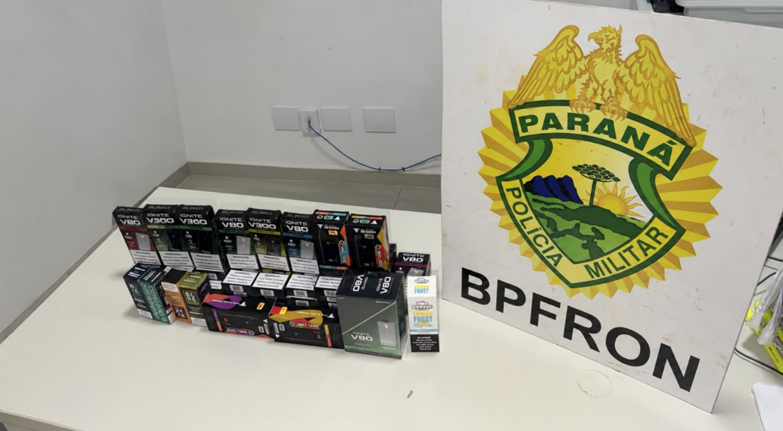 BPFRON e PMSC apreendem 40 cigarros eletrônicos contrabandeados