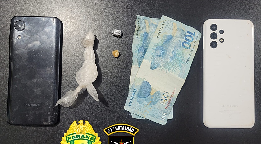 Duas pessoas são detidas por posse de drogas e suspeita de tráfico