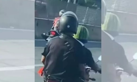 Motociclista usa melancia na cabeça como ‘capacete’ e viraliza