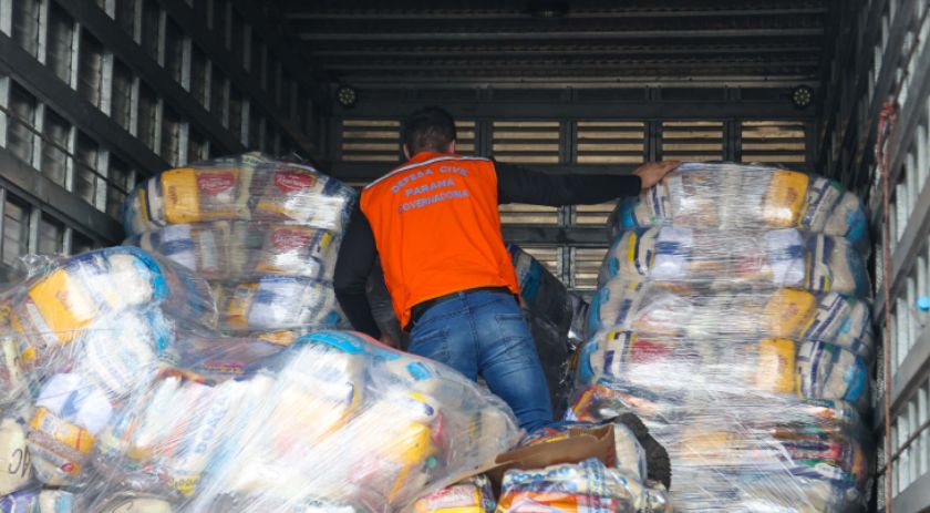 Mais 580 cestas básicas chegam a União da Vitória; Estado reforça suporte em regiões mais críticas