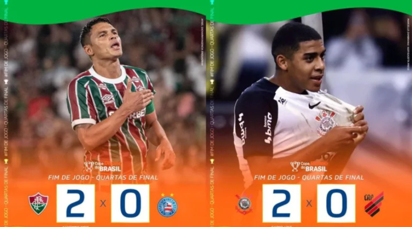 Corinthians e Fluminense garantem vaga nas semifinais