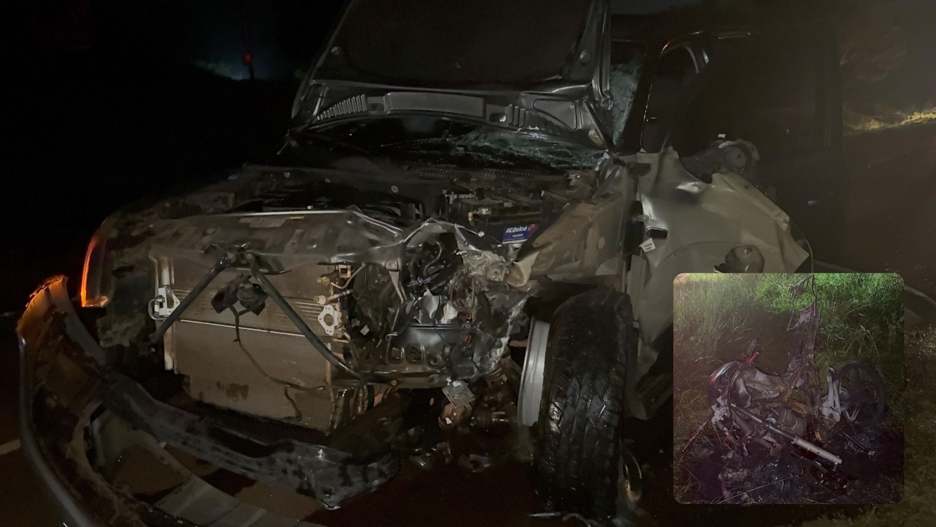 Motociclista morre em colisão frontal com caminhonete na PR-475