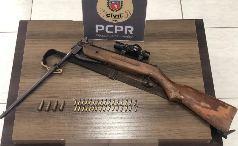 Polícia Civil apreende arma e munições durante operação contra violência doméstica