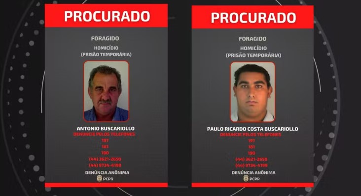 Após 11 meses foragidos, suspeitos de matar homens que foram cobrar dívida no PR entram na lista vermelha da Interpol