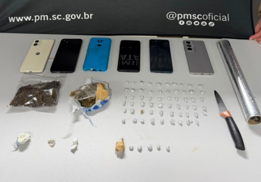 Quatro são presos por tráfico de drogas após monitoramento da PM em Xanxerê