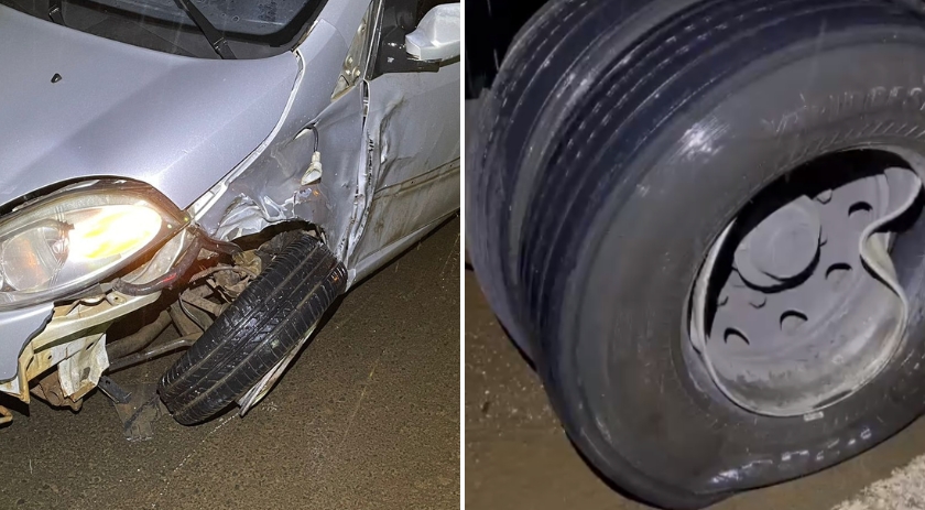 Acidente de trânsito envolvendo carro e carreta é registrado na BR-163