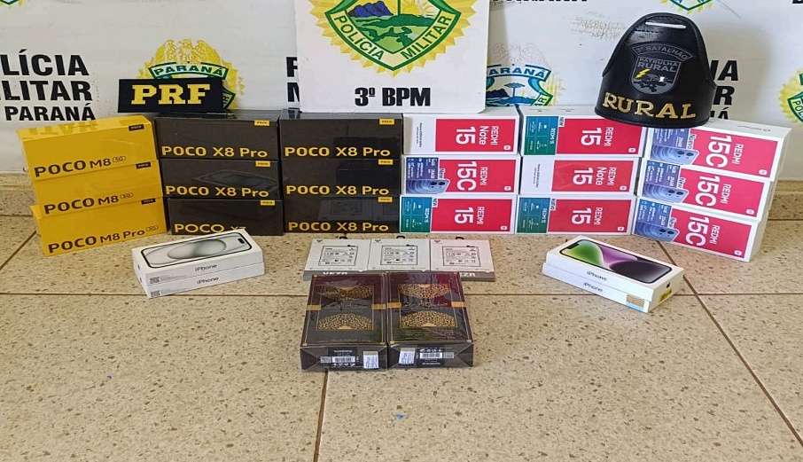 Motociclista é abordado com eletrônicos e perfumes irregulares na PR-280