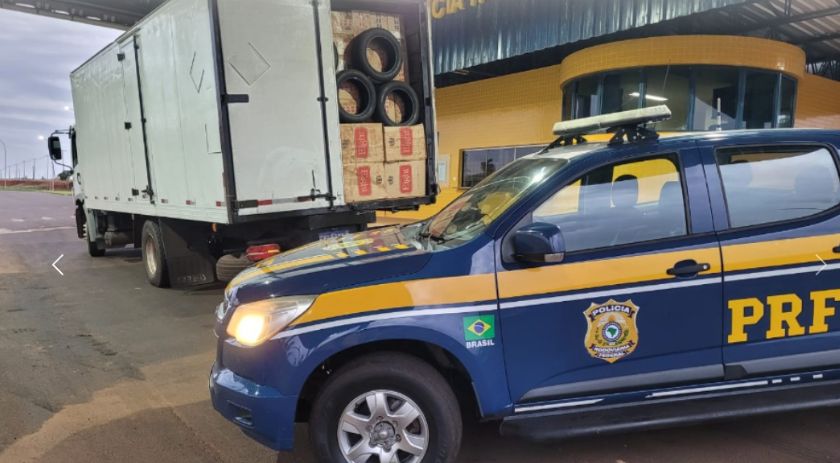 Caminhão carregado com cigarros é apreendido em Marechal Cândido Rondon