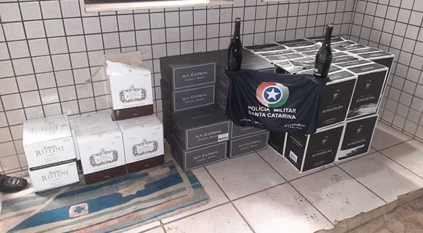 PM flagra homem com 258 garrafas de vinho descaminhadas