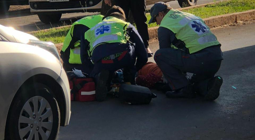 Idosa é atropelada na Av. Paraná