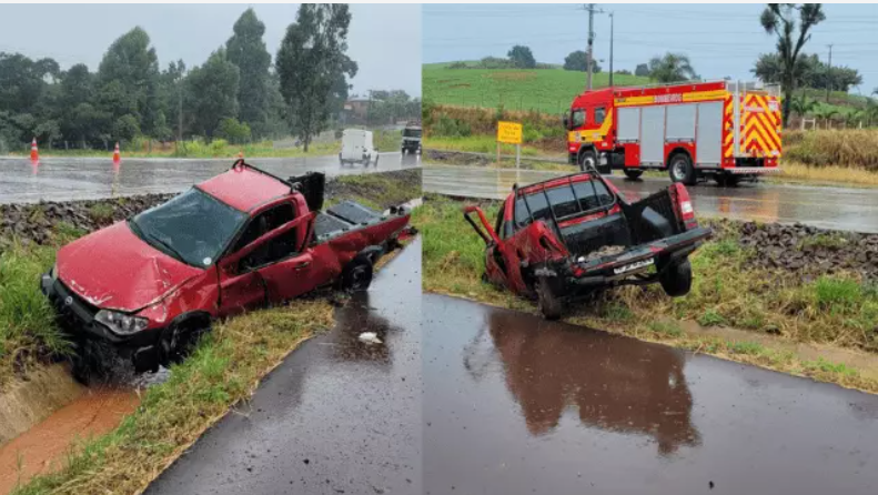 Homem é ejetado de carro após capotar na BR-163