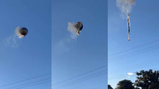 Balão pega fogo durante passeio e deixa vários mortos