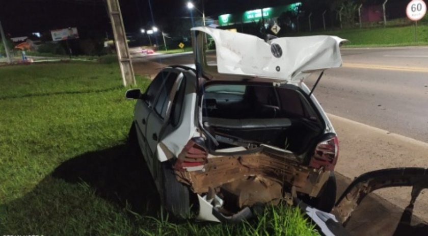Colisão traseira na SC-163 deixa mulher ferida