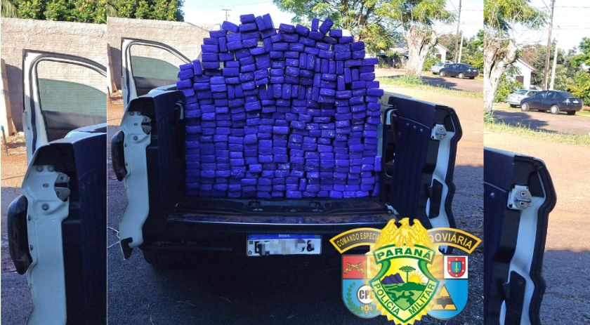 Após tentativa de fuga, veículo é apreendido e motorista é preso transportando 186 Kg de maconha