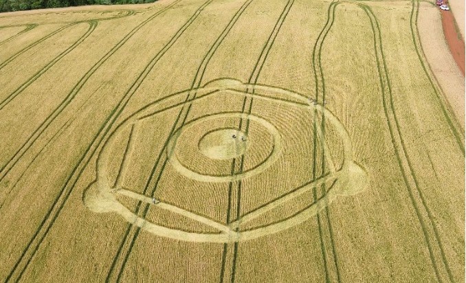 Agroglifo aparece novamente em plantação de trigo no Oeste