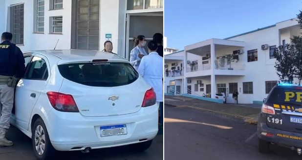 Bebê nasce dentro de carro durante viagem e PRF faz escolta até hospital