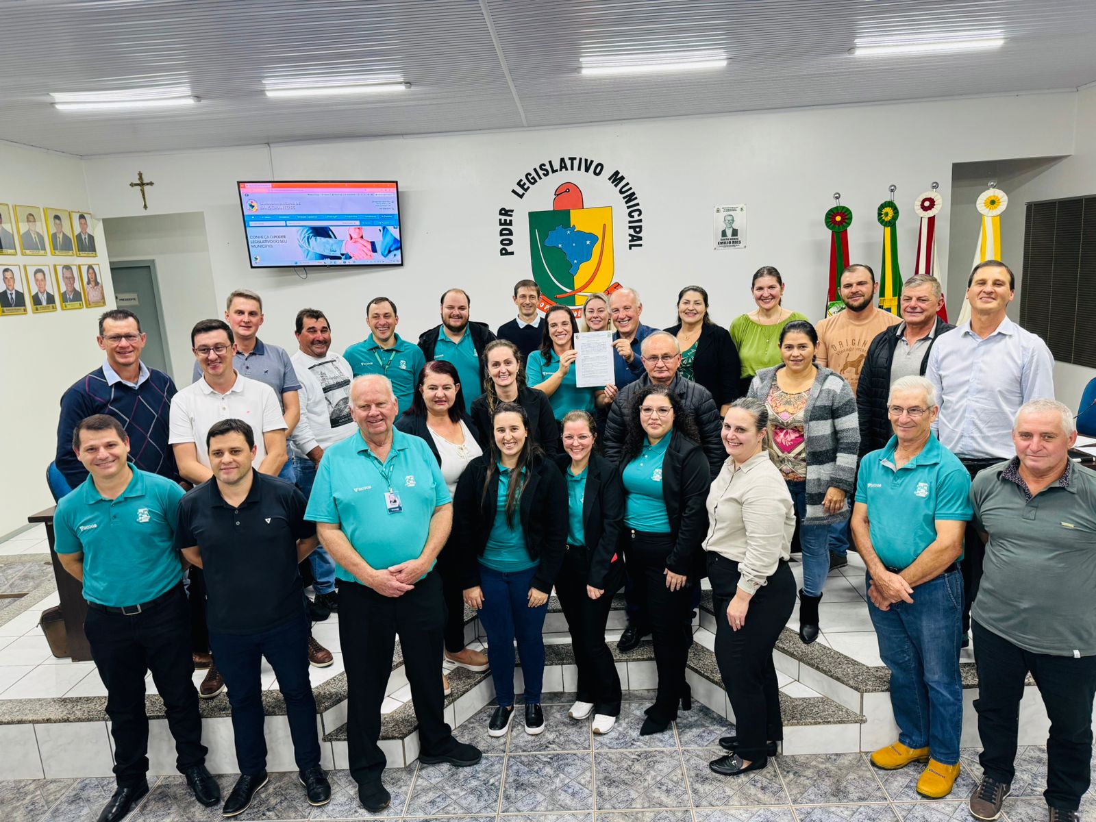 Sicoob recebe homenagem na Câmara Municipal de Vereadores de Bandeirante/SC