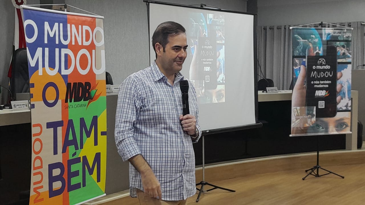 Deputado Federal e presidente do MDB SC, Carlos Chiodini visita o município