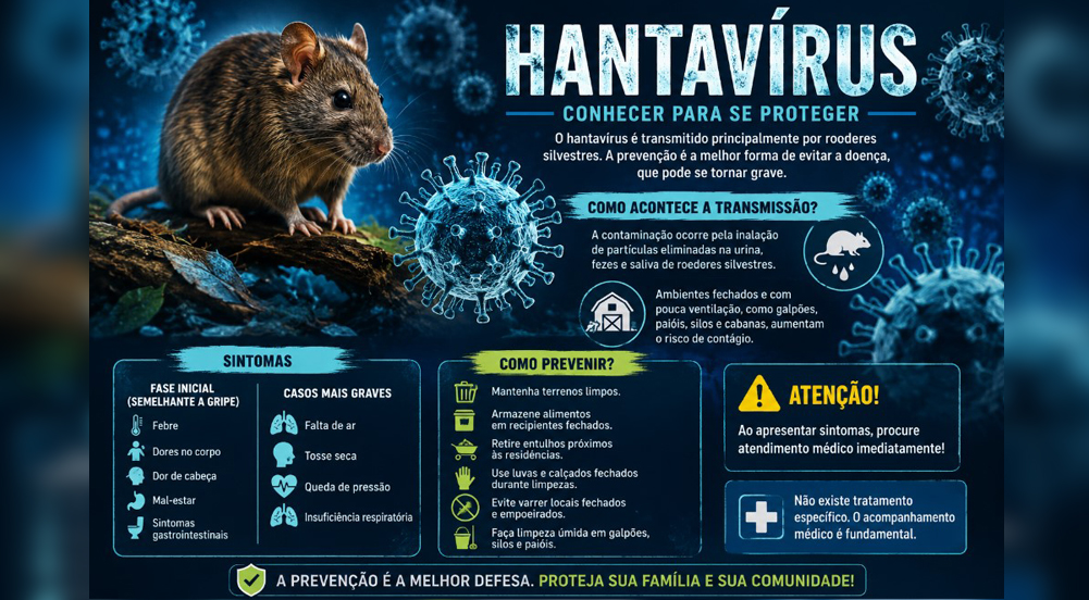 Paraná confirma dois casos de hantavírus e investiga outros 11 casos suspeitos