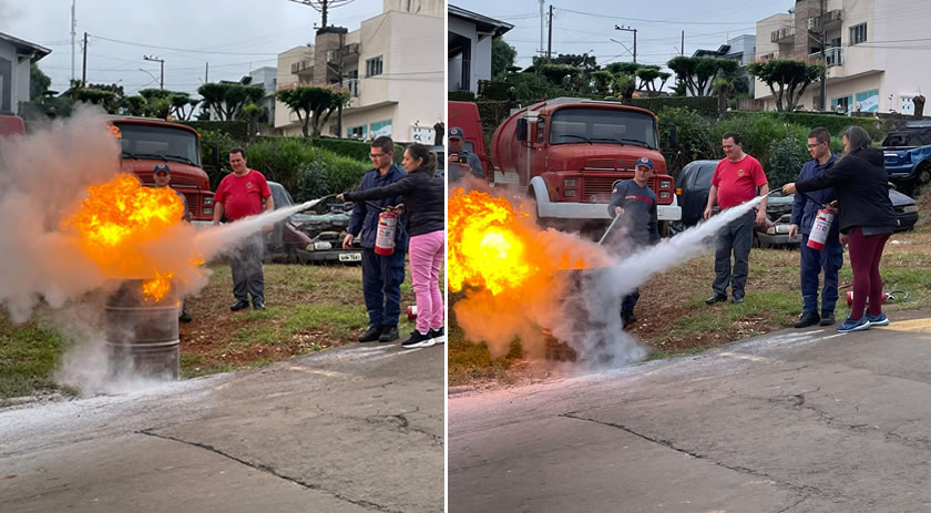 Equipe do CAPS-I participa de treinamento de combate a incêndios em parceria com Corpo de Bombeiros