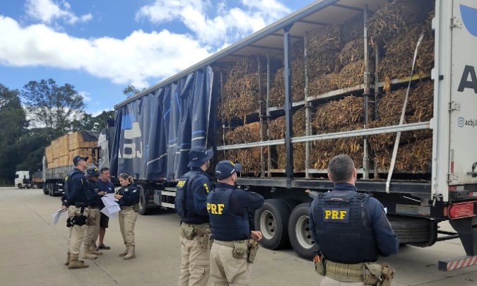 PRF flagra 244 toneladas de excesso de peso em rodovias federais de SC