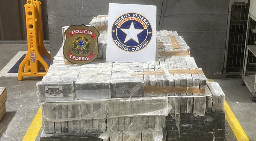 Receita Federal e Polícia Federal realizam maior apreensão de cocaína em Santa Catarina deste ano