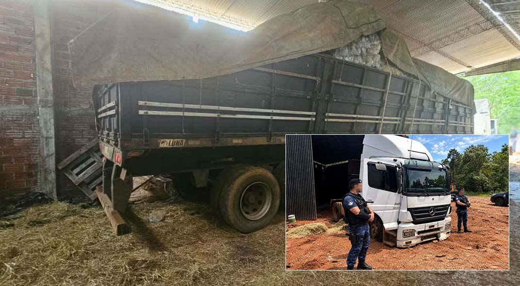 Carreta com carga de recicláveis é apreendida após perseguição na região de Bom Jesus do Sul