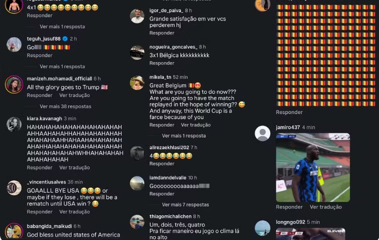 EUA x Bélgica repercute nas redes e Trump vira alvo de zoações após goleada