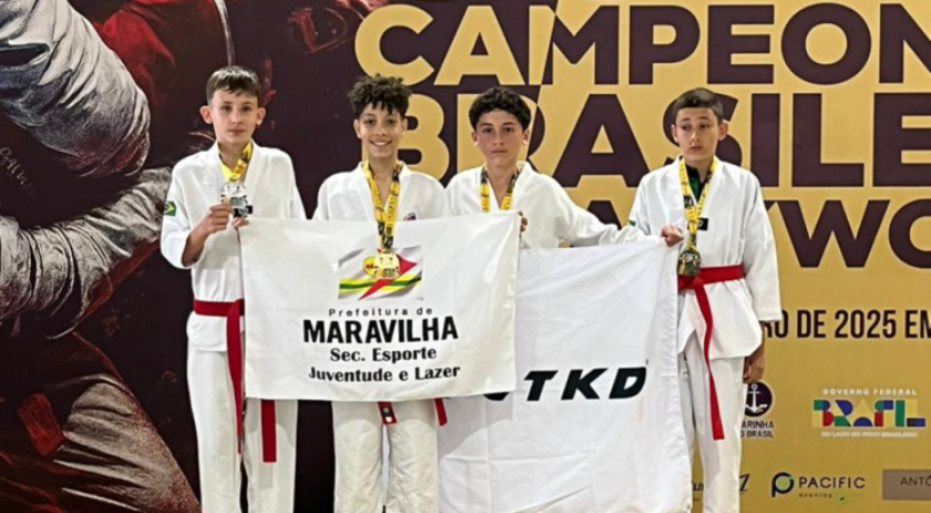 Atletas de Maravilha conquistam ouro e bronze no Supercampeonato Brasileiro de Taekwondo