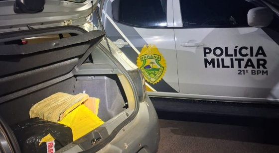 Dois homens são presos com quase 39 quilos de maconha