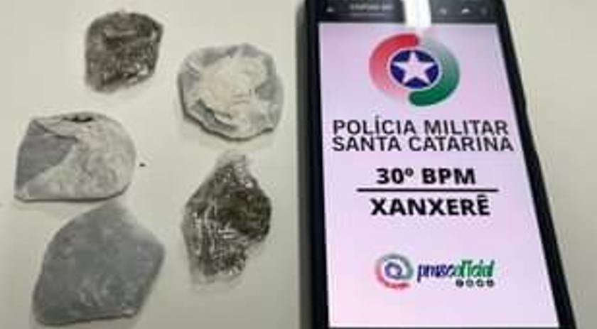 Jovem é preso com drogas em Xanxerê