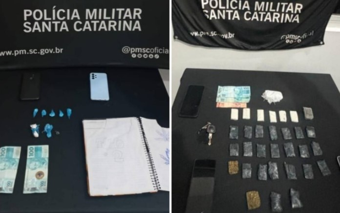 Três homens são presos por tráfico em duas ações da PM com poucas horas de diferença