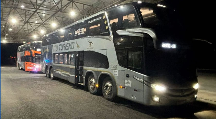 Polícia Federal de Dionísio Cerqueira aborda dois ônibus e identifica 125 argentinos em situação migratória irregular