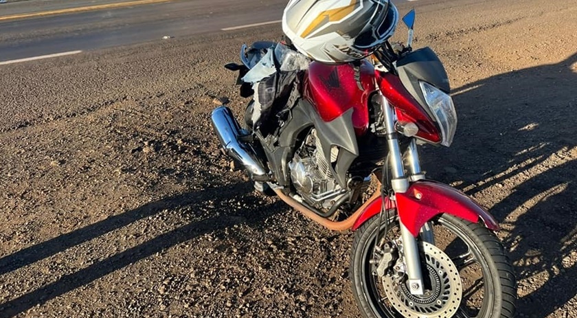Acidente na PR 182 deixa motociclista ferido, em Ampére
