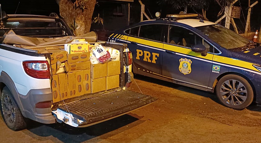 PRF apreende cerca de uma tonelada de queijo trazido ilegalmente da Argentina