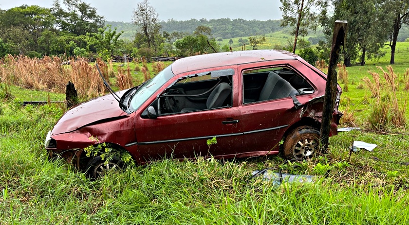 Saída de pista é registrada na BR 163
