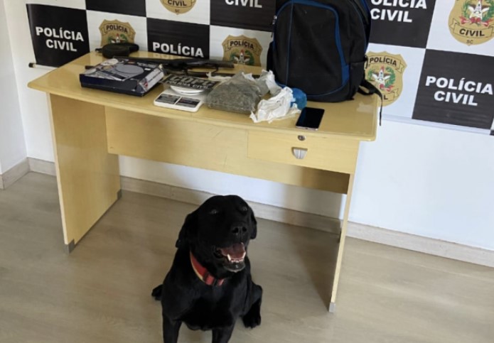 DPCAMI apreende drogas, balança de precisão e celular com adolescente